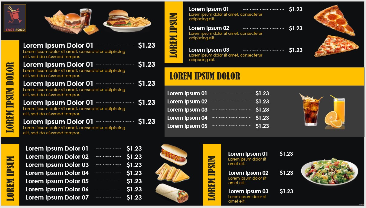 Powerpoint Restaurant Menu Template